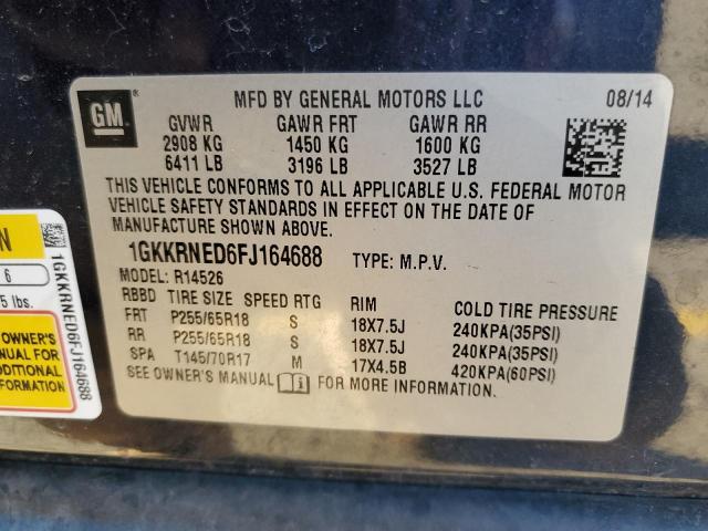1GKKRNED6FJ164688 GMC ACADIA SLE