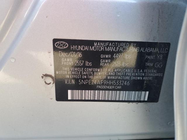 5NPE24AF9HH533246 | 2017 HYUNDAI SONATA SE