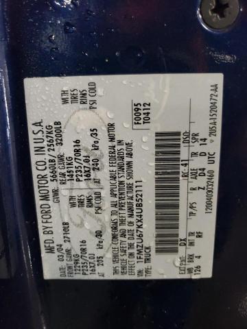 2004 Ford Explorer Sport Trac VIN: 1FMZU67KX4UB52111 Lot: 75205553