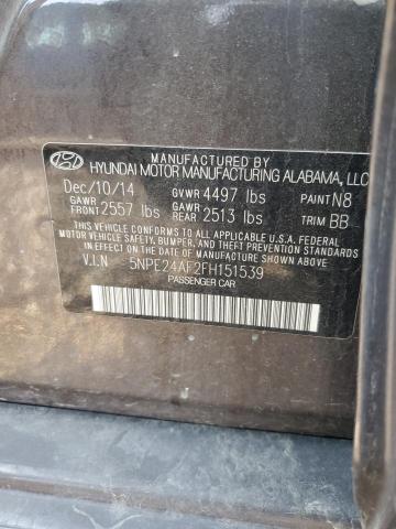 5NPE24AF2FH151539 | 2015 HYUNDAI SONATA SE