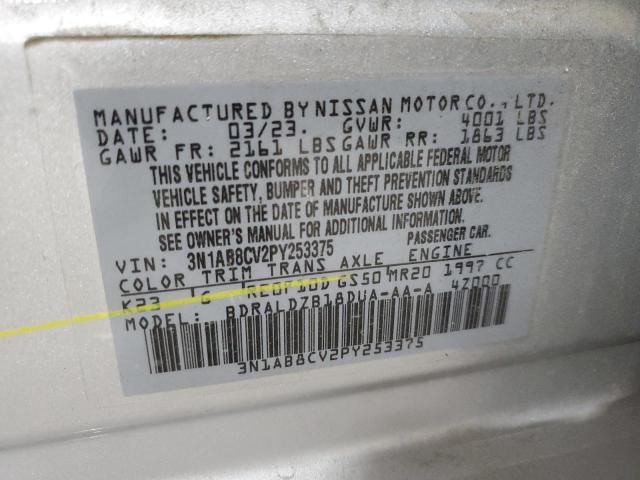 3N1AB8CV2PY253375 Nissan SENTRA SV