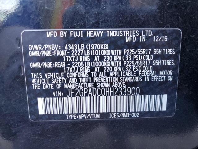 JF2GPADC0HH233900 | 2017 SUBARU CROSSTREK