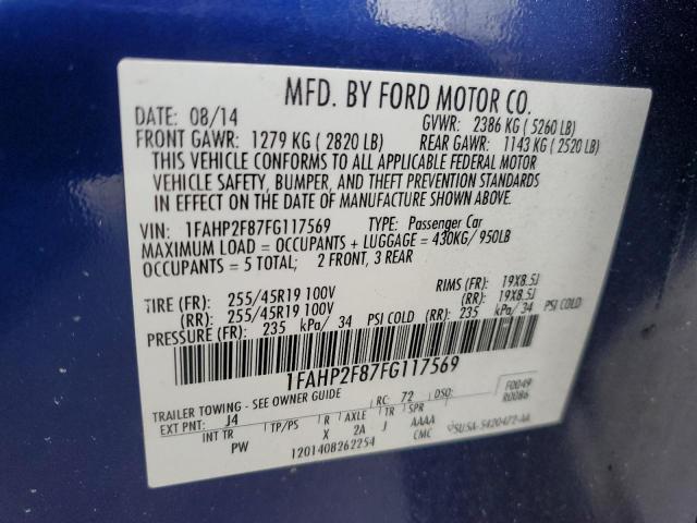 1FAHP2F87FG117569 | 2015 Ford taurus limited