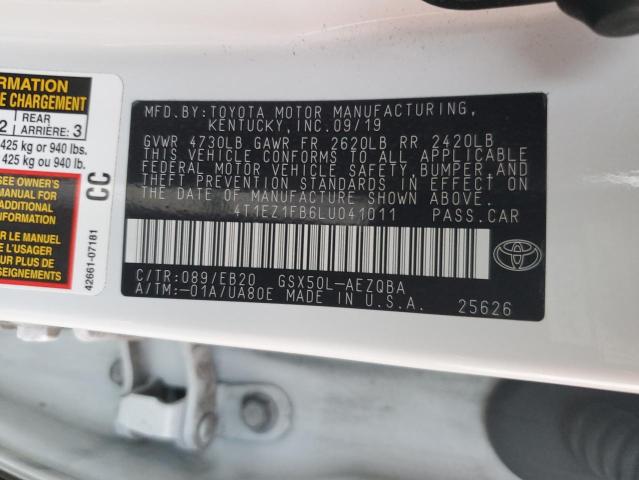2020 TOYOTA AVALON XSE 4T1EZ1FB6LU041011