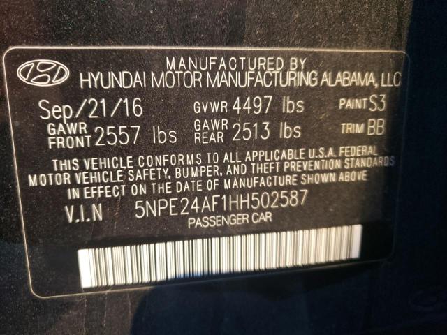 5NPE24AF1HH502587 | 2017 Hyundai sonata se