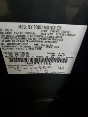 1FAHP2KT1JG115187 Ford TAURUS SHO