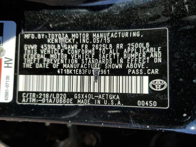 4T1BK1EB3FU172961 2015 Toyota Avalon Xle