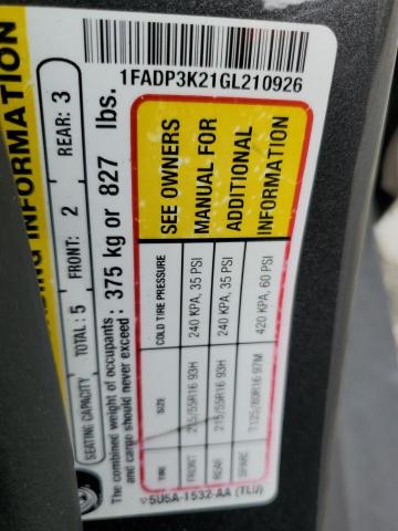 1FADP3K21GL210926 Ford FOCUS SE