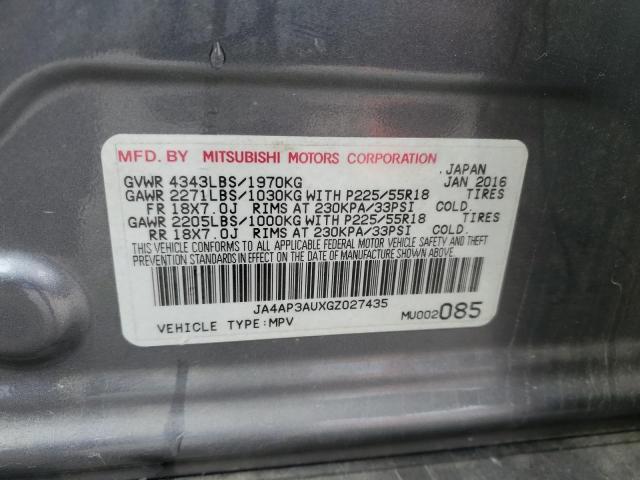 JA4AP3AUXGZ027435 | 2016 MITSUBISHI OUTLANDER