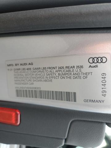 WAUABAF45NN006303 Audi A4 PREMIUM 12