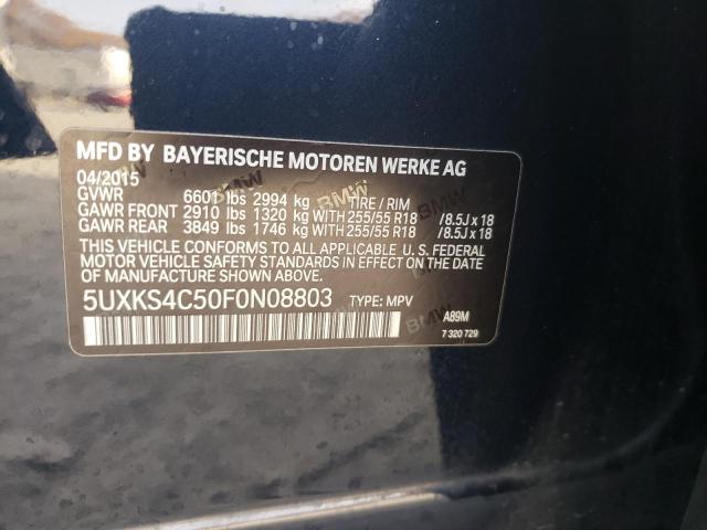 VIN 5UXKS4C50F0N08803 2015 BMW X5, Xdrive35D no.12