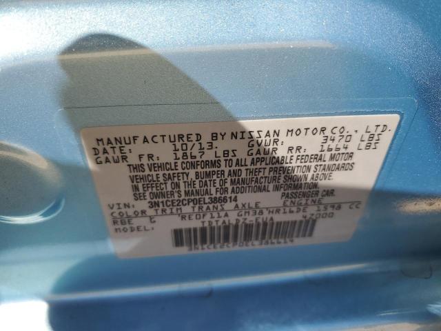 3N1CE2CP0EL386614 Nissan Versa Note S
