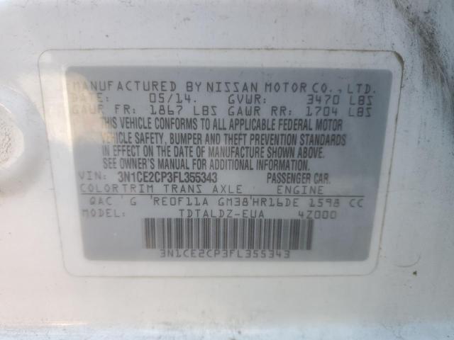 3N1CE2CP3FL355343 Nissan Versa Note S