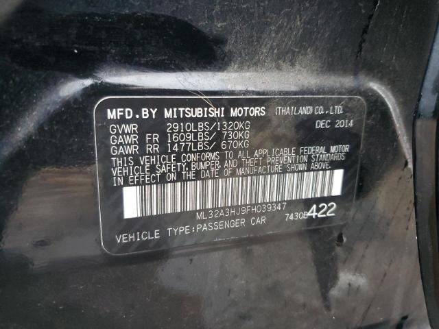 ML32A3HJ9FH039347 | 2015 MITSUBISHI MIRAGE DE