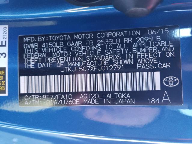 JTKJF5C7XFJ012791 | 2015 TOYOTA SCION TC