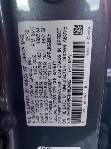 2HKRW2H5XNH624027 | 2022 HONDA CR-V EX