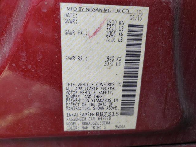 2015 NISSAN ALTIMA 2.5 - 1N4AL3AP5FN887315