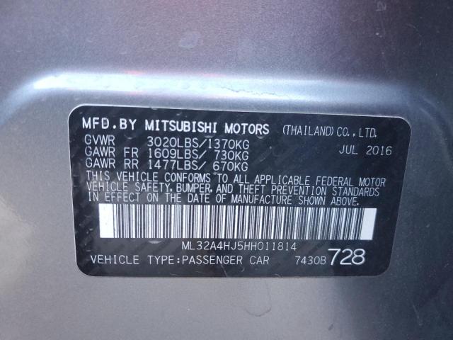 ML32A4HJ5HH011814 | 2017 MITSUBISHI MIRAGE SE