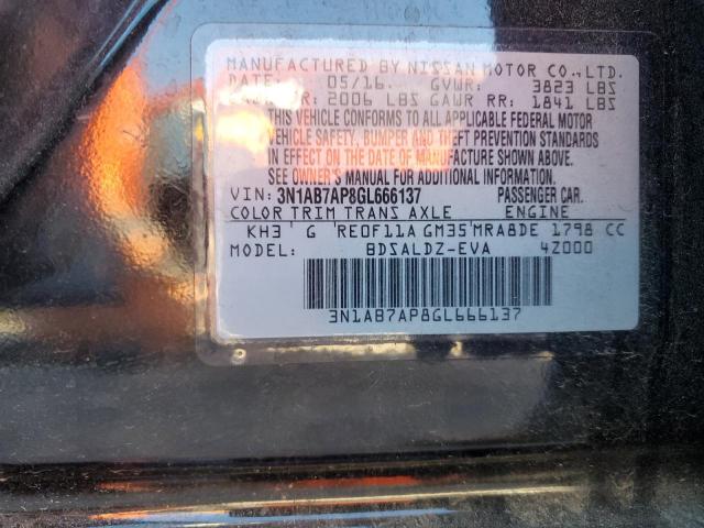 2016 NISSAN SENTRA S - 3N1AB7AP8GL666137