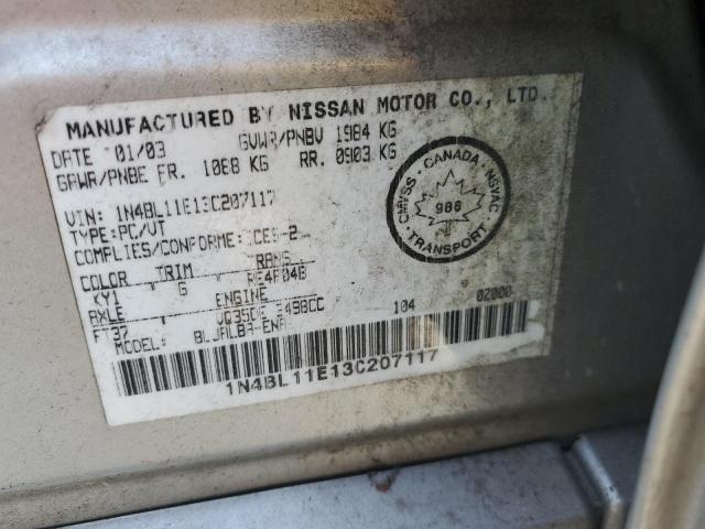 1N4BL11E13C207117 | 2003 Nissan altima se