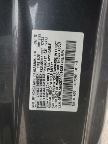 5FNRL5H63DB001428 2013 Honda Odyssey Exl