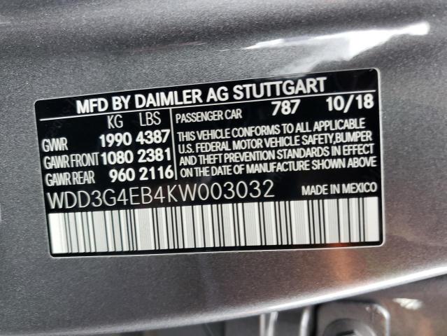 WDD3G4EB4KW003032 Mercedes-Benz A 220