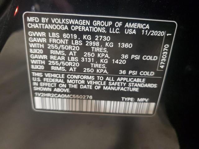2021 VOLKSWAGEN ATLAS SE - 1V2HR2CA0MC550276