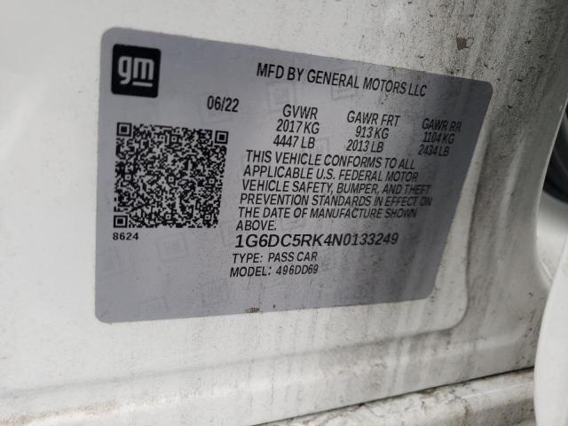 2022 CADILLAC CT4 SPORT 1G6DC5RK4N0133249