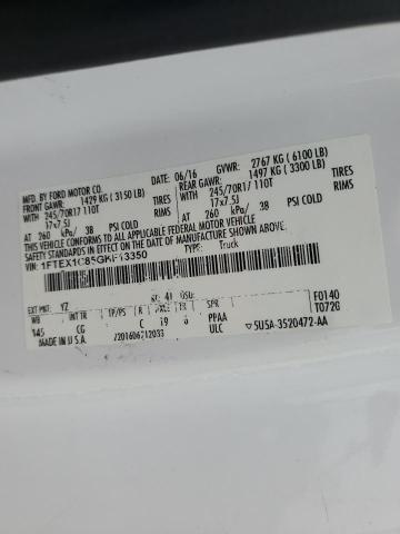 1FTEX1C85GKF13350 2016 Ford F150 Super Cab