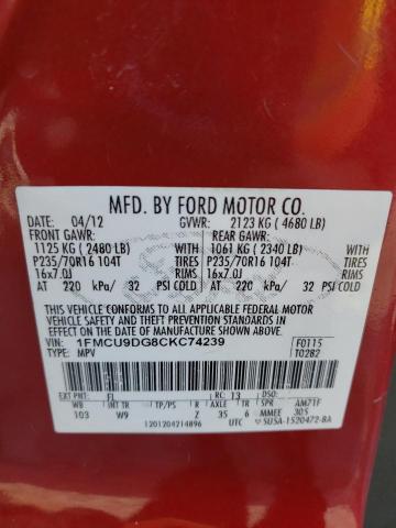 1FMCU9DG8CKC74239 | 2012 Ford escape xlt