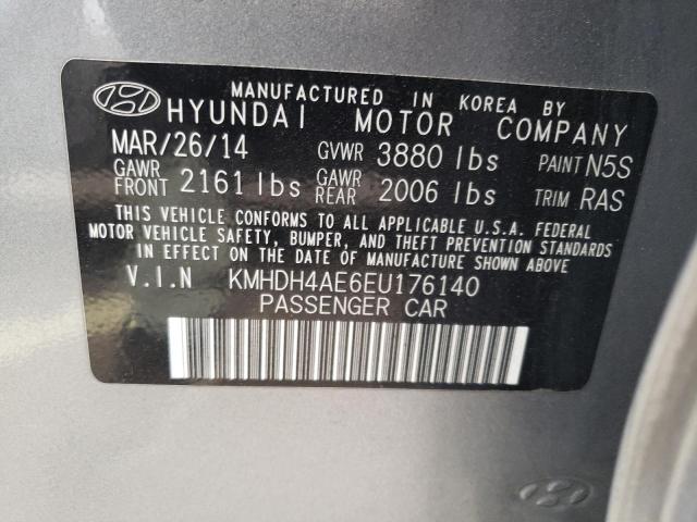 KMHDH4AE6EU176140 Hyundai ELANTRA SE