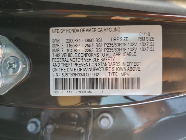 5J8TB3H33JL009932 | 2018 ACURA RDX