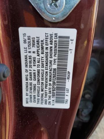 2015 HONDA CIVIC LX - 19XFB2F59FE265356