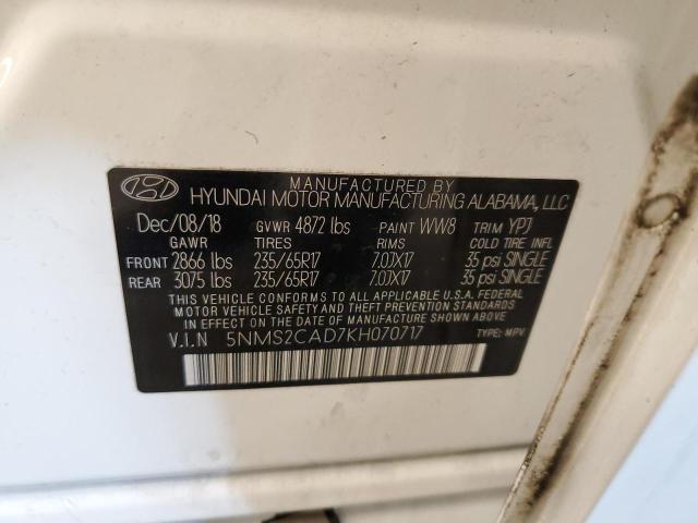 2019 HYUNDAI SANTA FE S - 5NMS2CAD7KH070717