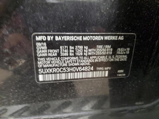 2017 BMW X5 XDRIVE3 - 5UXKR0C53H0V64824