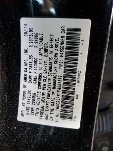 VIN 1HGCR3F81FA001812 2015 Honda Accord, Exl no.12