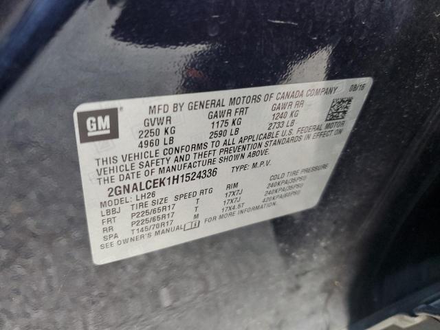 2017 CHEVROLET EQUINOX LT - 2GNALCEK1H1524336
