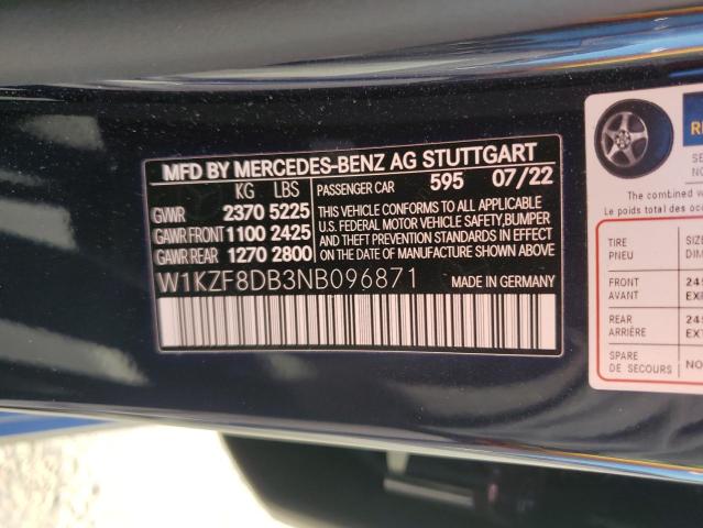 2022 MERCEDES-BENZ E 350 - W1KZF8DB3NB096871