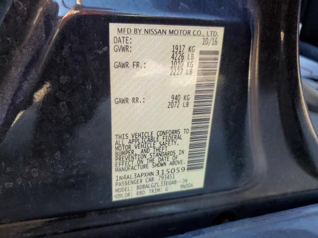 1N4AL3APXHN315059 Nissan ALTIMA 2.5
