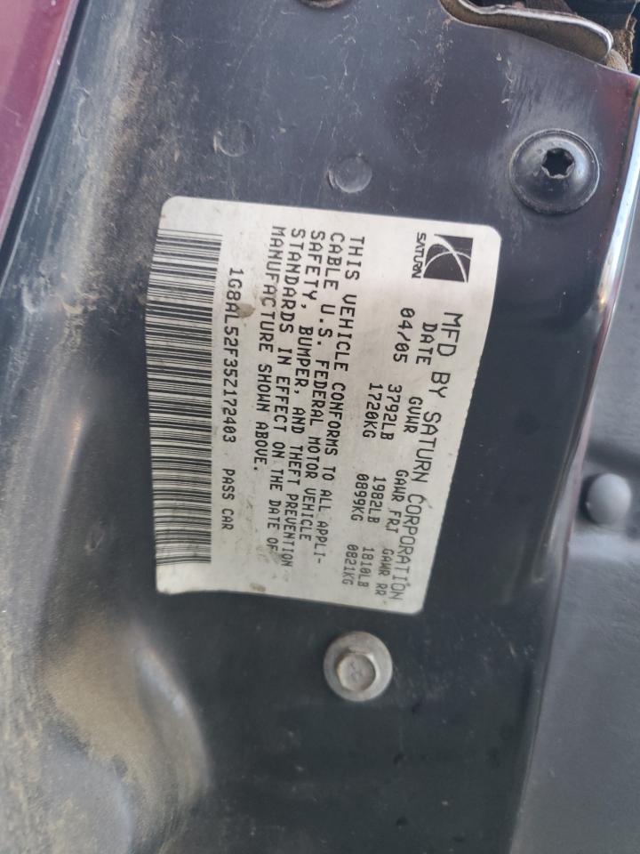 1G8AL52F35Z172403 2005 Saturn Ion Level 3