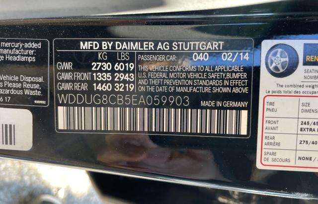 VIN WDDUG8CB5EA059903 2014 Mercedes-Benz S-Class, 550 no.10