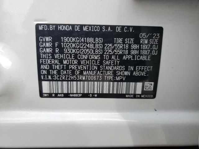 3CZRZ2H53RM700673 Honda HR-V SPORT