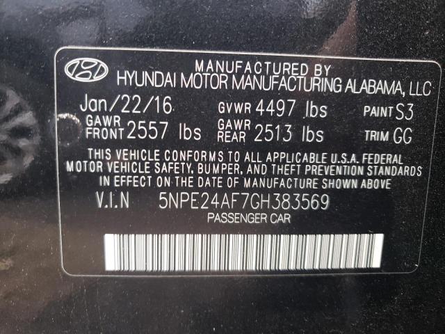 5NPE24AF7GH383569 | 2016 HYUNDAI SONATA SE