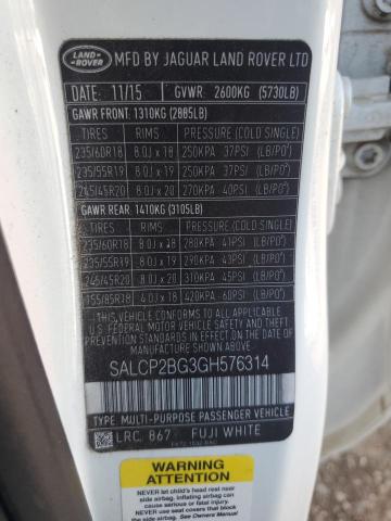 2016 LAND ROVER DISCOVERY - SALCP2BG3GH576314
