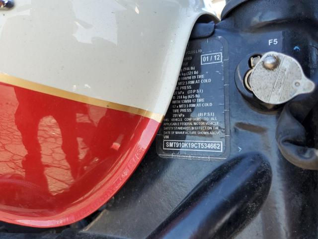 2012 TRIUMPH MOTORCYCLE BONNEVILLE - SMT910K19CT534662