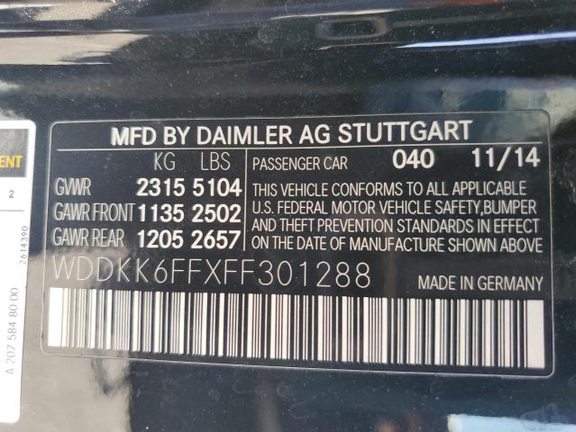 WDDKK6FFXFF301288 2015 MERCEDES-BENZ E-CLASS, photo no. 12