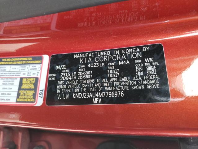 KNDJ23AU4M7796976 | 2021 KIA SOUL LX