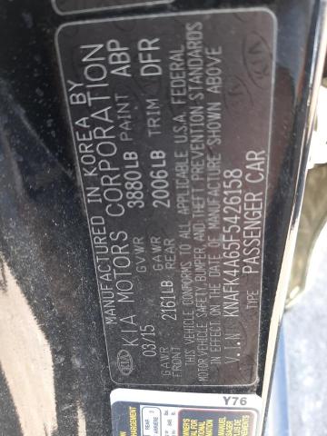 KNAFK4A65F5426158 KIA FORTE LX
