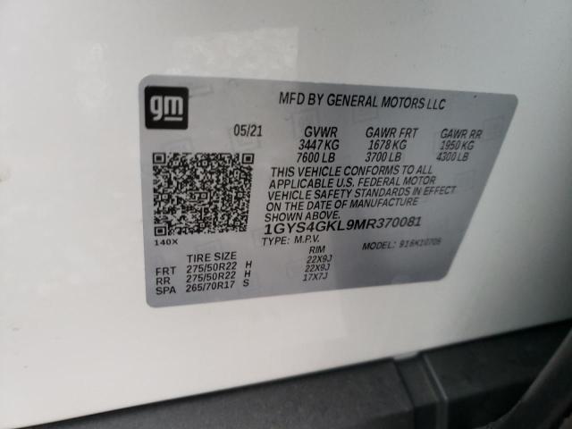 1GYS4GKL9MR370081 Cadillac Escalade Sport Platinum