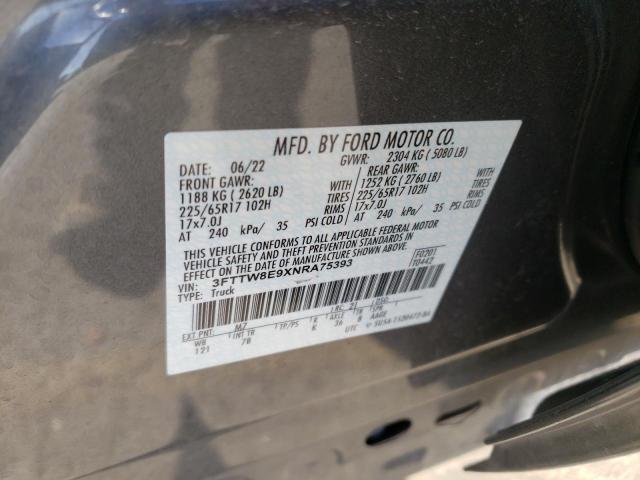 3FTTW8E9XNRA75393 Ford Maverick Xl